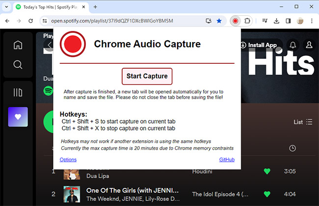 Chrome Audio Capture Spotify Downloader