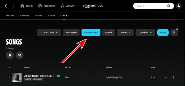 amazon music filter download