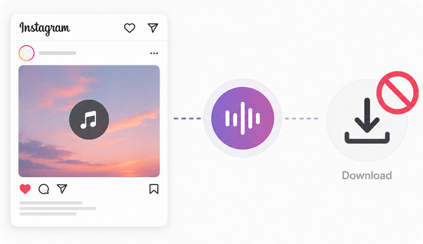 cannot download instagram audio directly