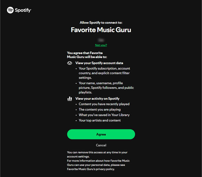 Log in to Spotify Account