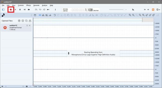 Recording Audio with Ocenaudio