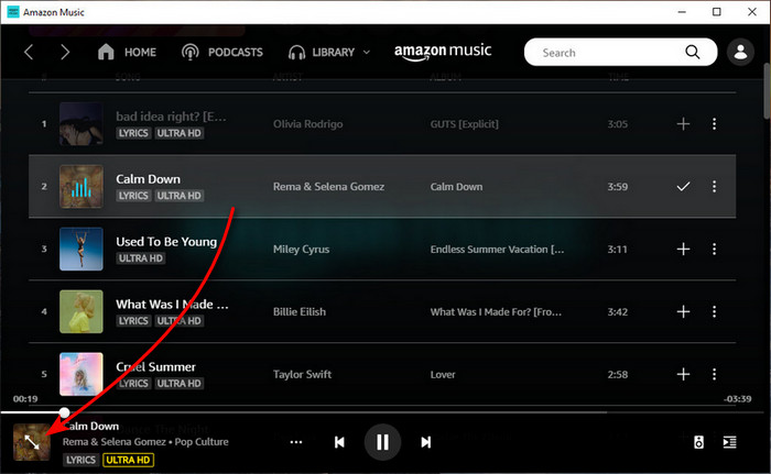 get amazon music lyric pc mac