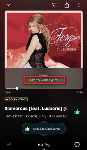 get lyric from amazon music android iphone