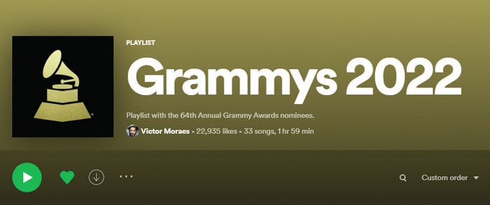 download grammy playlists