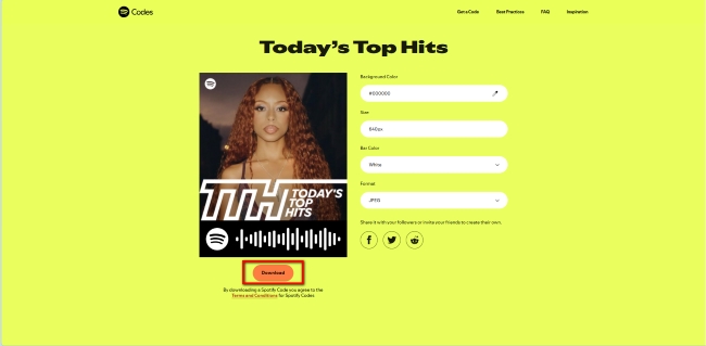 download spotify codes