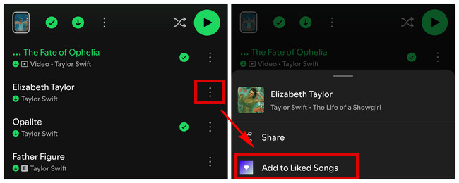 like a song on mobile