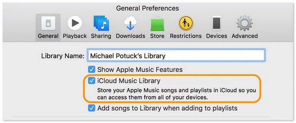 Turn off iCloud Music Library on Mac