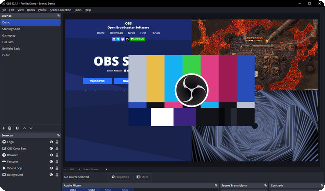 OBS Studio record Instagram audio