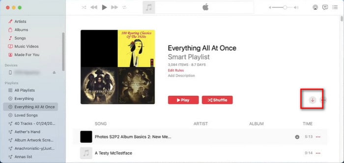 download all apple music playlist at once