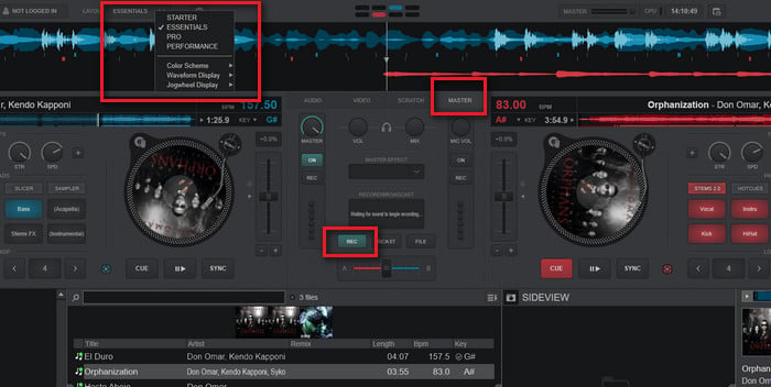 record tidal mp3 on virtual dj