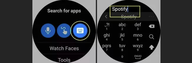 Search Spotify on Watch