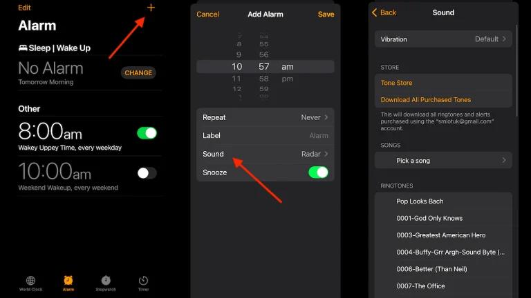set amazon music as alarm on iphone
