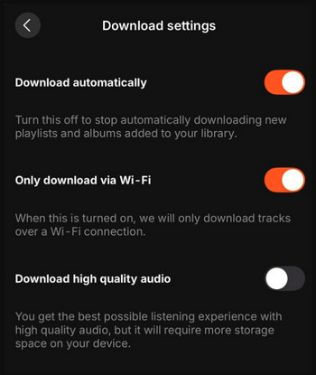enablesSoundcloud music offline mode