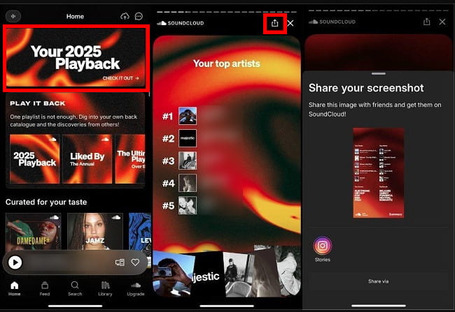 See SoundCloud Playback Playlist Mobile