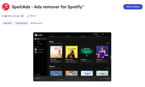 SpotiAds Spotify Ad Blocker Extension
