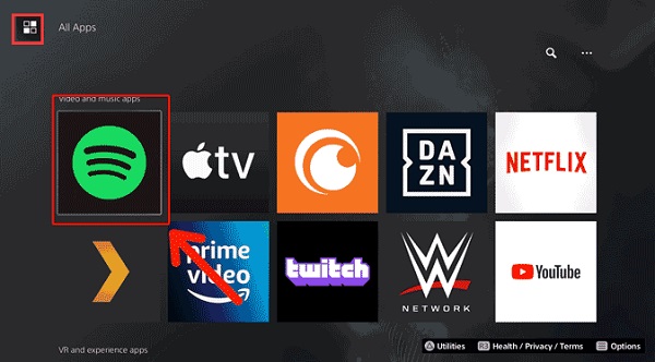 install spotify on PS5