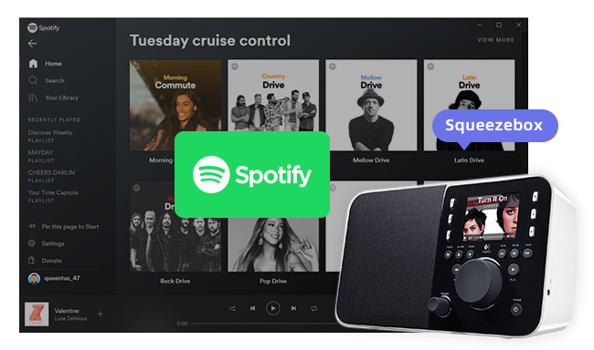 play spotify on squeezebox