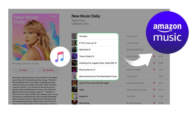 Import apple music Playlists to amazon music