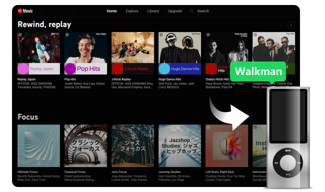 transfer youtube music to walkman mp3 player