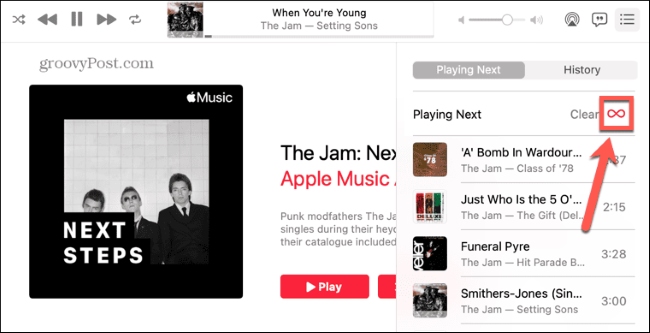 turn off apple music autoplay on mac