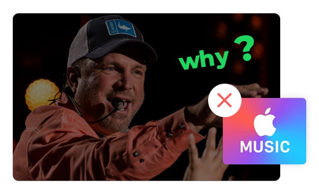 why is garth brooks not on apple music