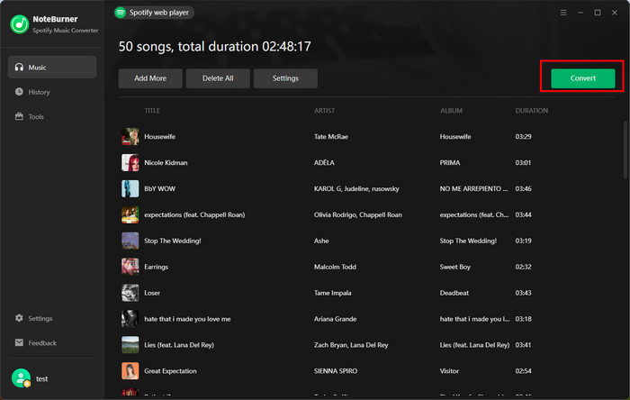 convert spotify playlist