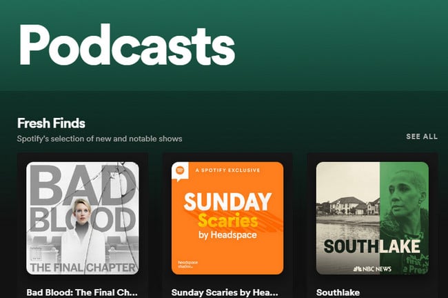 Download Spotify podcast on windows