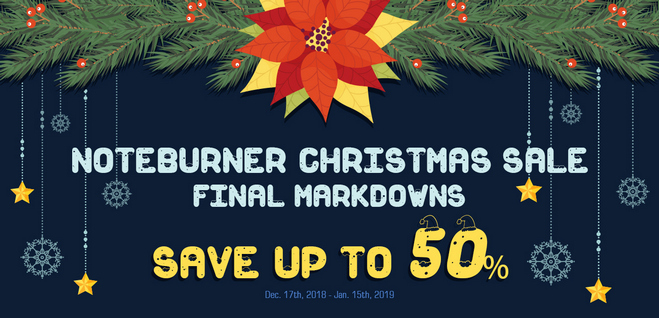 NoteBurner 2018 christmas Big Sale