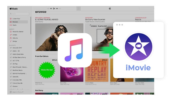 import apple music to imovie