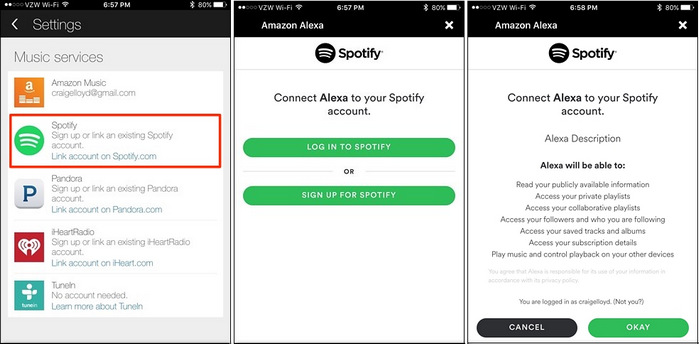 connecting multiple spotify accounts to alexa