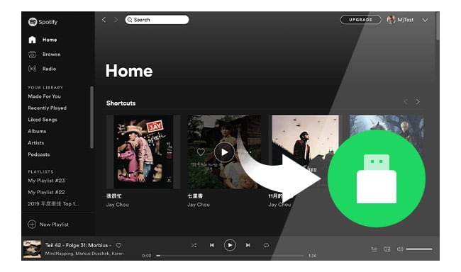 En begivenhed Traktat and Transfer Spotify Music to USB to Play in the Car | NoteBurner