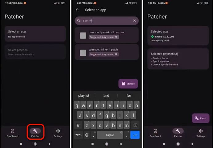 add Spotify patch apk to revanced