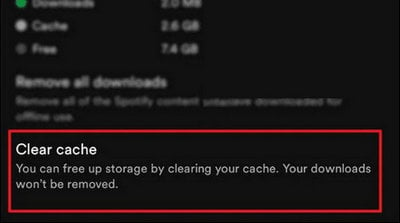 clear spotify cache