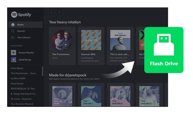 Spotify to usb drive