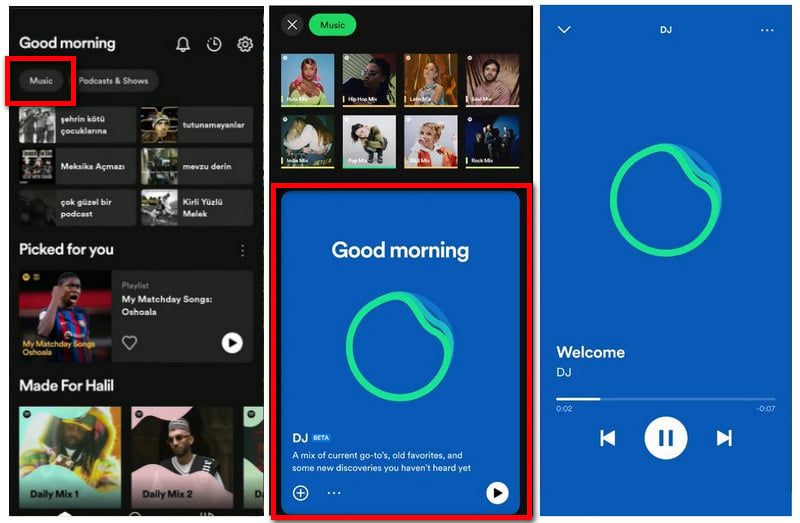 find spotify ai dj mode