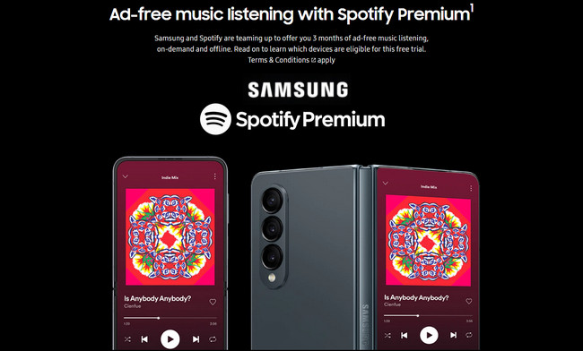 spotify premium free trial 3 months on samsung phone