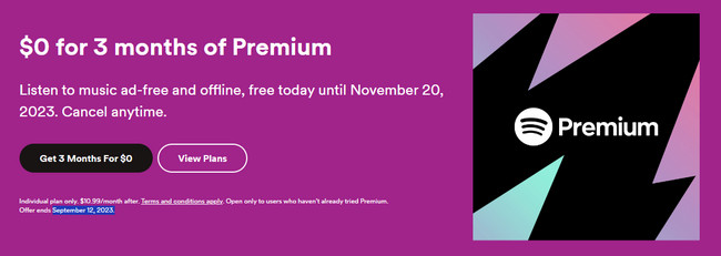 spotify premium free trial 3 months 