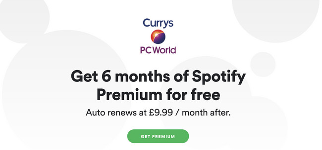 Get 6-Month Spotify Premium Free Trial with Dixons Carphone