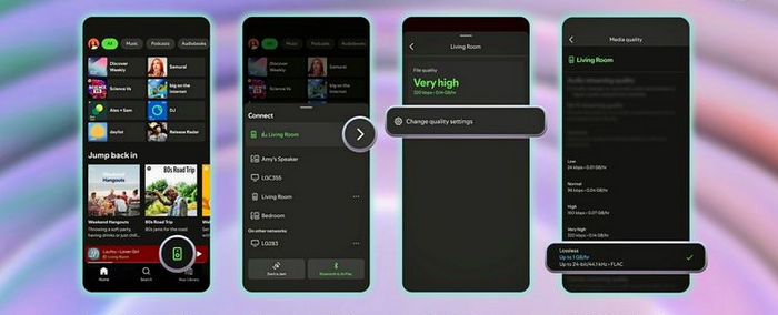 Toggle on Spotify Connect Lossless