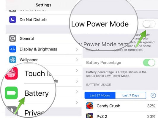 Turn Off Low Power Mode