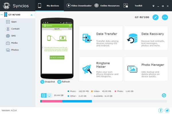 Syncois Manager Interface