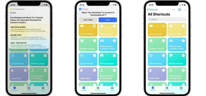 yas download shortcut