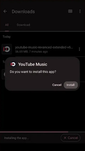 Install Revacned YouTube APK