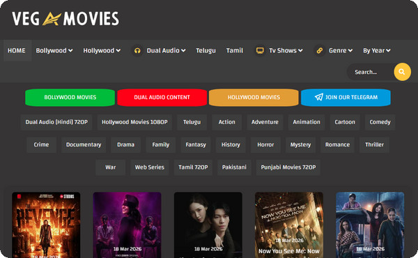 VegaMovies Hindi movie download website