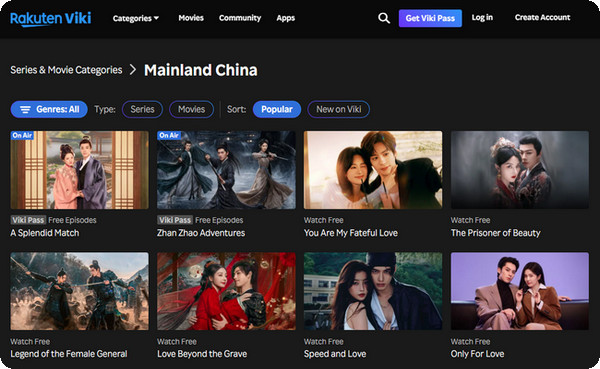 viki free chinese drama streaming site
