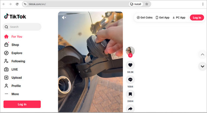 Watch TikTok videos on TikTok Web Version
