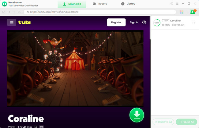 download tubi video