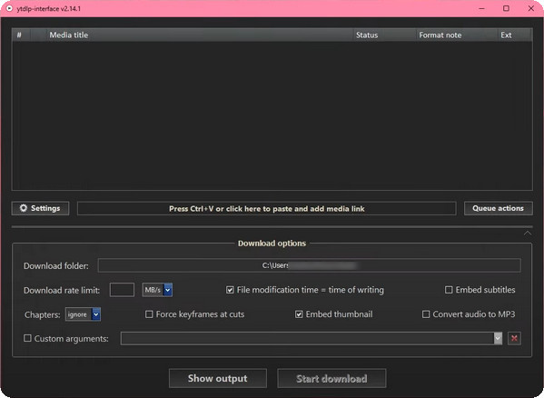 YTDLP Interface Online Video Downloader