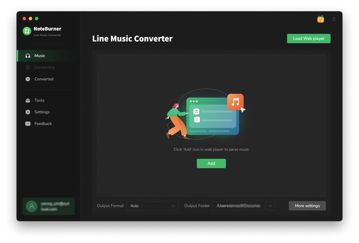 Line Music Converter Main Interface