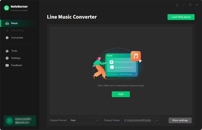 Line Music Converter Main Interface